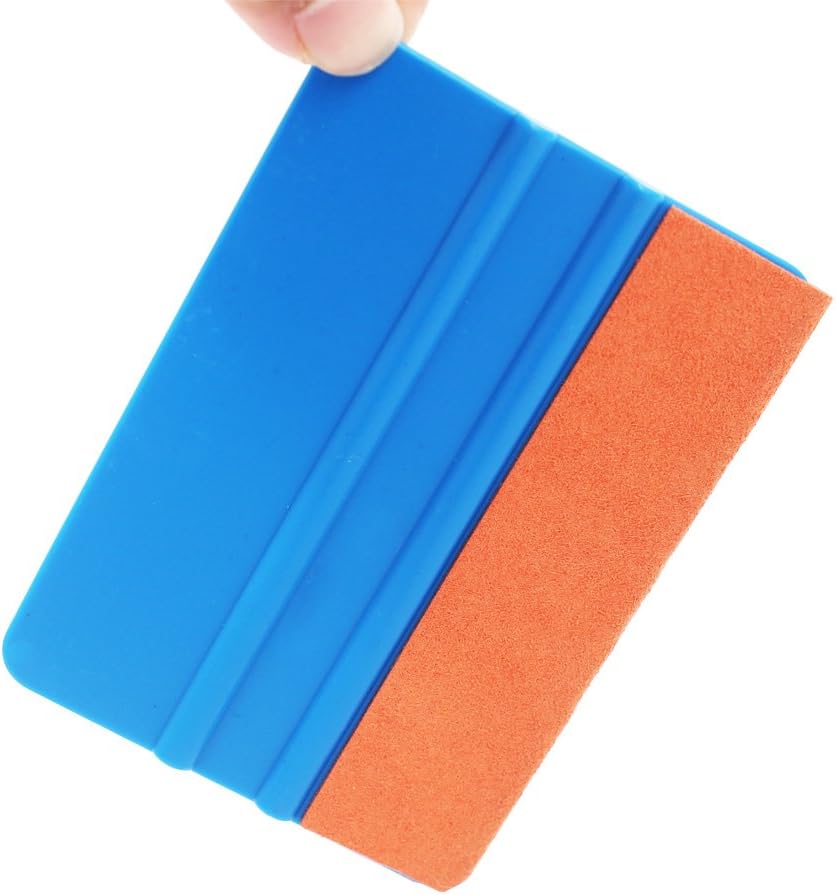 عکس محصول کاردک آبی مجهز به لبه جیر نارنجی