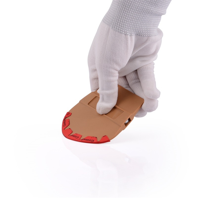 عکس محصول کاردک نمدی طلایی دارای لبه نیم‌دایره‌ای و قابلیت مغناطیسی